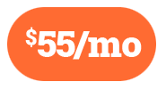 orange shape with white text that reads $55/month